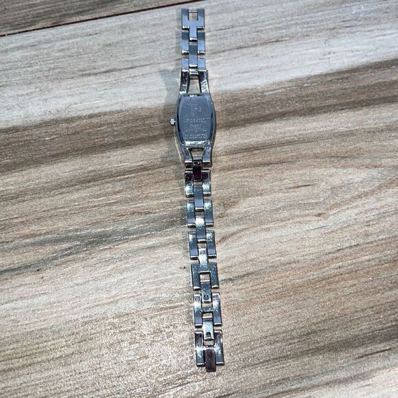 Fossil wrist watch women’s 7 1/4” ES-9315 blue face new battery silver tone band - Picture 5 of 6